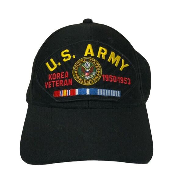 U.S Army Korea Veteran 1950-1953 Licensed U.S. Army Design Eagle Crest Cap Hat - Picture 1 of 11